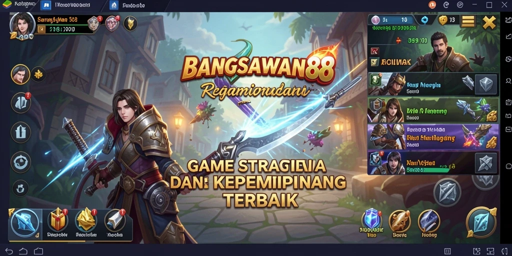 Tampilan gameplay strategis dalam BANGSAWAN88 yang memukau.