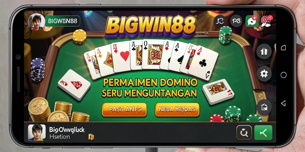 Tangkapan layar dari gameplay seru <strong>BIGWIN88</strong> yang menggambarkan suasana permainan Domino.