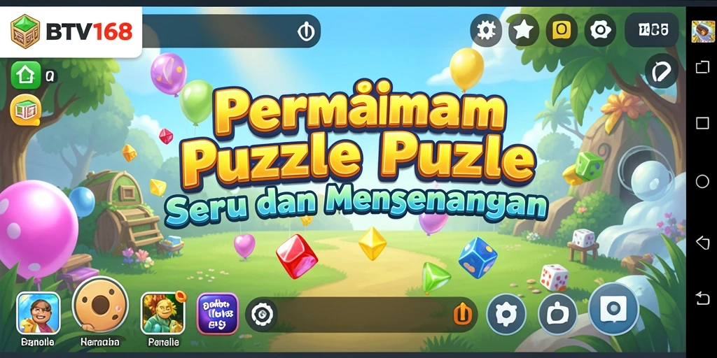 Tampilan gameplay puzzle yang menarik dan penuh warna di BTV168.
