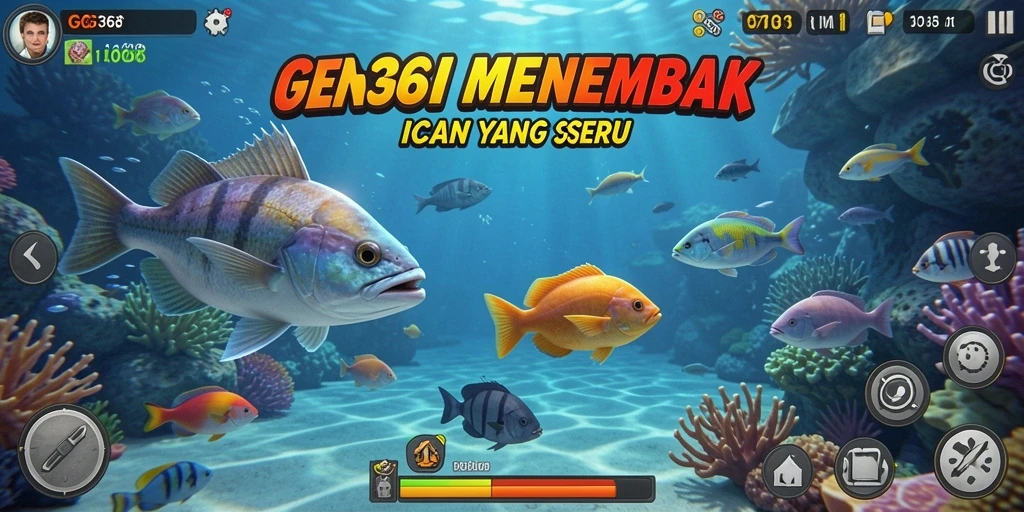 Screenshot menunjukkan antusiasme gameplay Tembak Ikan yang seru.