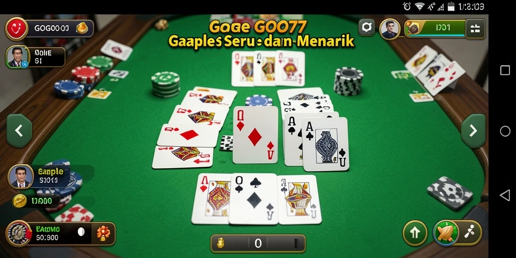 Tampilan gameplay Gaple yang menarik dan interaktif di GOGO77.