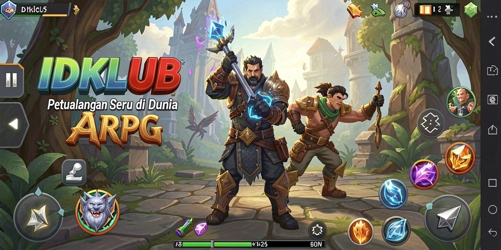 Tampilan gameplay menarik dari IDKLUB dengan aksi pertempuran ARPG.