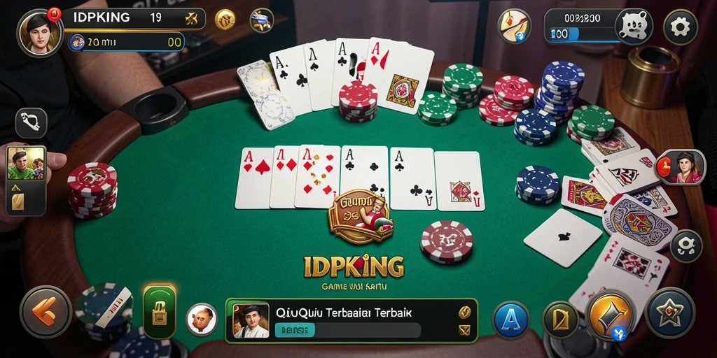 Gameplay seru QiuQiu dalam IDPKING yang menantang dan menarik.