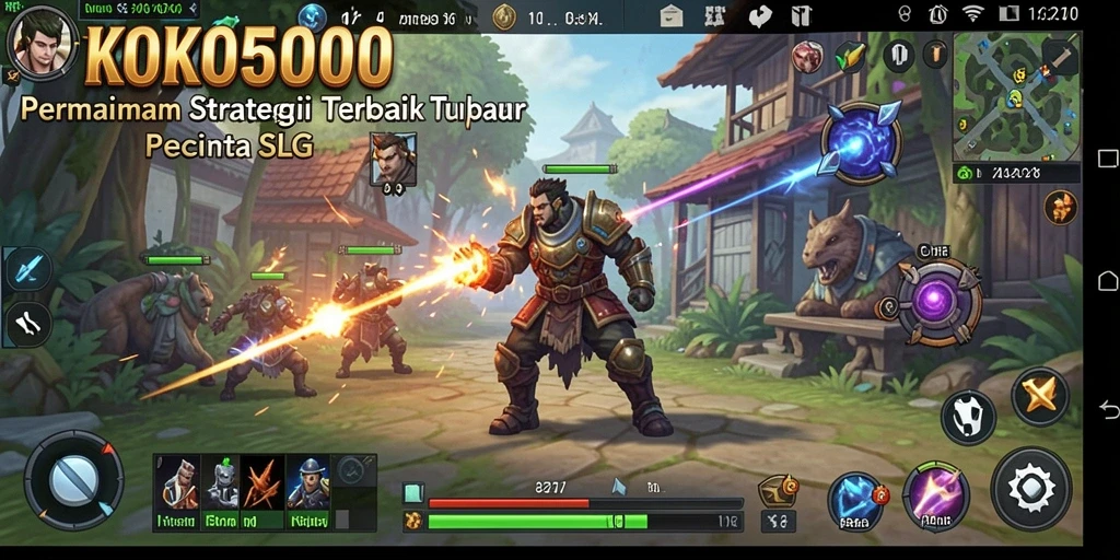 Tampilan gameplay KOKO5000 yang mendebarkan dalam strategi pertempuran.