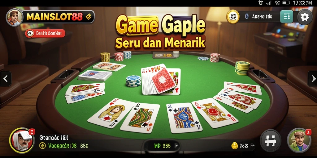Tampilan gameplay seru MAINSLOT88 yang penuh tantangan Gaple.