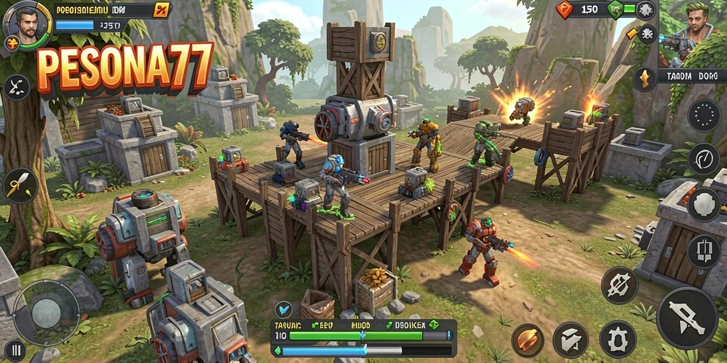 Gameplay PESONA77 menampilkan strategi menara yang intens dan mendebarkan.