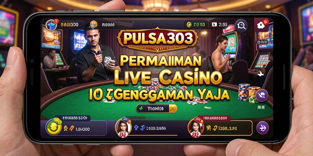 Tampilan gameplay PULSA303 dengan dealer Live Casino yang profesional.