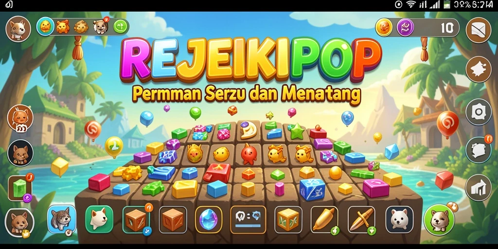 Tampilan screenshot gameplay REJEKIPOP yang menarik dan penuh tantangan.