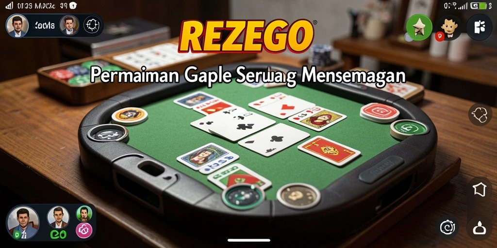 Tampilan gameplay seru dalam permainan Gaple REZEGO.