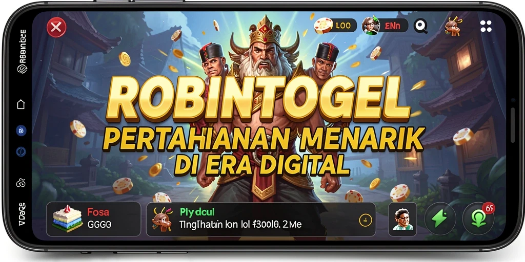 Gameplay seru dalam ROBINTOGEL dengan strategi Tower Defense.
