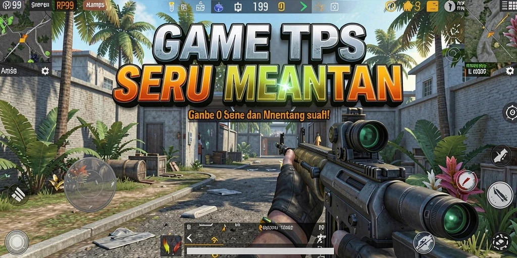 Screenshot menampilkan aksi menegangkan dalam permainan TPS RP99.